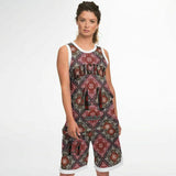 Black and Dark Red Paisley Pattern Design on Basketball Unisex Jersey & Shorts Set