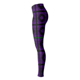 Absolutely Retro Perfect Violet Paisley Pattern Design Leggings