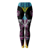 Funky Colorful Design of Musician with Old School Disc Leggings