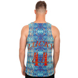 Light Blue Marble Exclusive Design on Unisex Tank Top