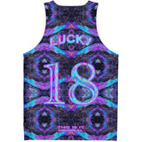 Neon Colors with Black Marble and Galaxy Design on Unisex Tank Top