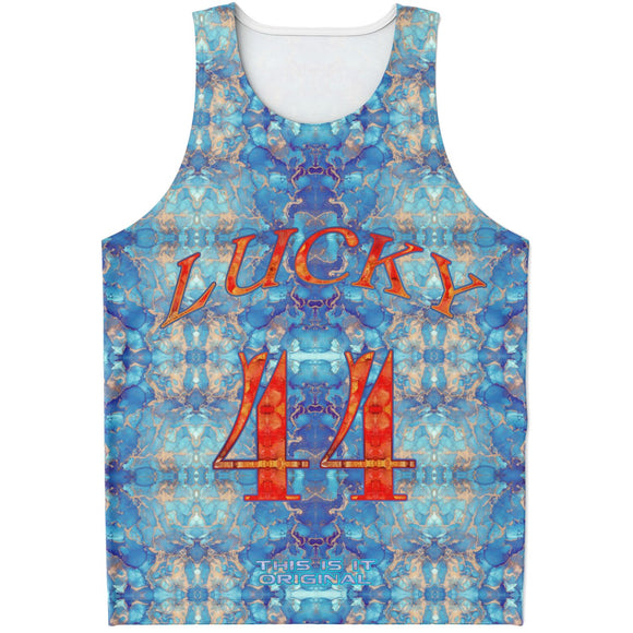 Light Blue Marble Exclusive Design on Unisex Tank Top