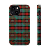 Colorful Red and Green Tartan with Luxury Ornaments MagSafe Tough Case for iPhone
