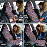 Geometric Gold Design with Luxury Bordeaux Red Paisley Design on Car Seat Covers