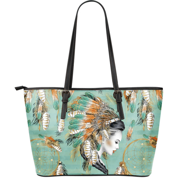 Sweet Girl Large Leather Tote Bag