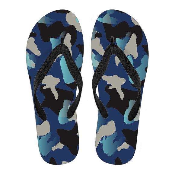 Blue Camouflage Men's Flip Flops