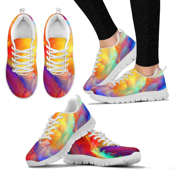 Colorful Light Psychedelic Art Women's Sneakers