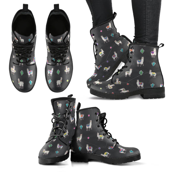 Funny Llama Handcrafted Boots