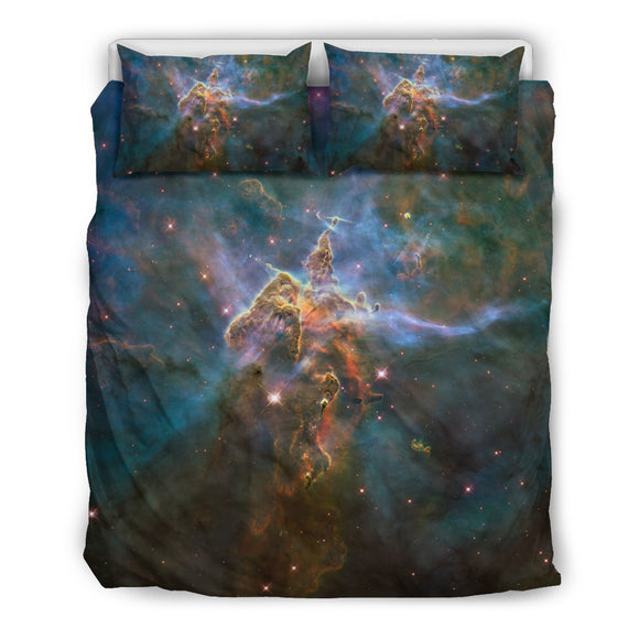 Mystic Mountain In Galaxy Bedding Set