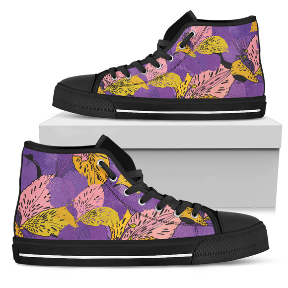 Flowery Violet Dream Women's High Top Shoe