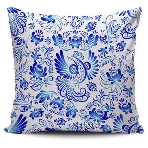White & Blue Power of Nature Pillow Cover