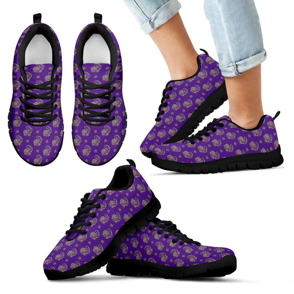Lucky Purple Elephant Kid's Sneakers