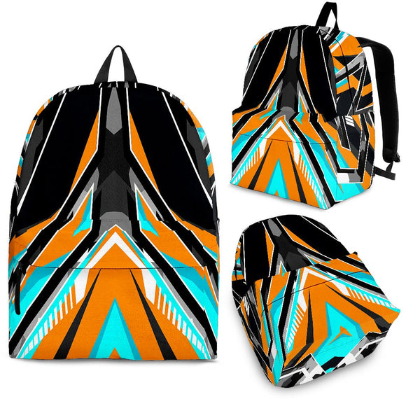 Racing Army Style Wild Orange & Black Vibes Backpack