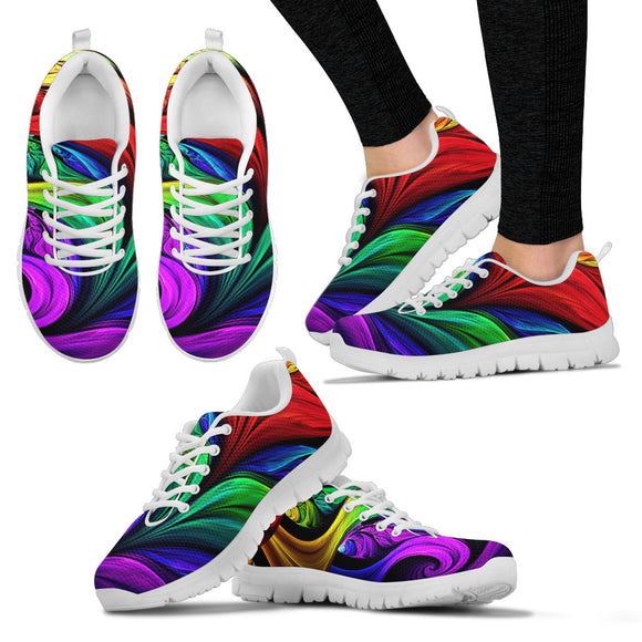 Colorful Fractal Art Women's Sneakers