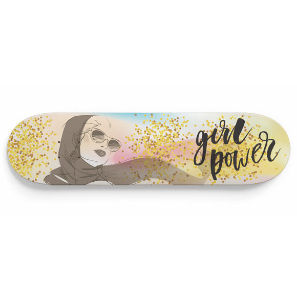 Girl Power Skateboard Wall Art