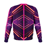 Neon Violet & Pink Lights Geometric Vibes Design - Virgo Sign - Unisex Soft Fashion Luxury Sweatshirt