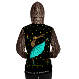 Exclusive Fake Snake Skin Leather Design with Dancing Sad Lady in the Dark Luxury Unisex Fashion Hoodie