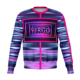 Neon Violet Tiger Vibes Design - Virgo Sign - Unisex Soft Fashion Luxury Sweatshirt