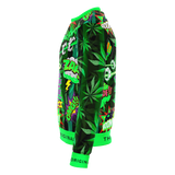 Exclusive Green Neon Comic Style with Cannabis Stylish Design Luxury Fashion Unisex Sweatshirt