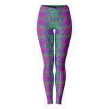 Marble Style Design With Neon and Pink Vibes Leggings