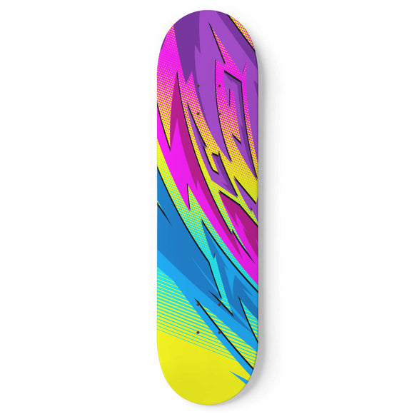 Racing Style Colorful Vibe Skateboard Wall Art
