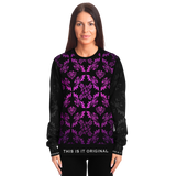 Pink & Black Design with Black Ornamental Sleeve Style Luxury Fashion Sweatshirt