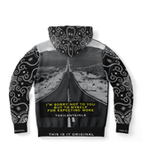 Road to Nowhere Two with Ornamental Bandana - Paisley Sleeve Design Fashion Hoodie