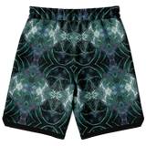 Light Emerald Green Marble Exclusive Design on Basketball Short