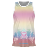 Luxury Pastel Colors - Palm Tree Design - 44 - Thankful - Unisex Basketball Jersey