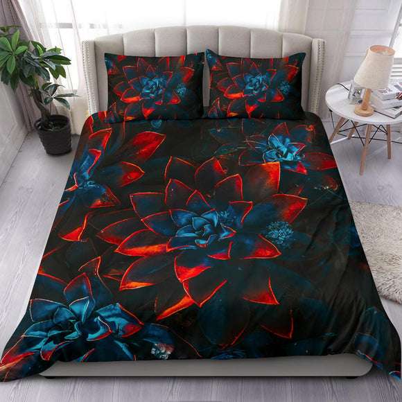 Dark Mode Flowers Special Design Bedding Set