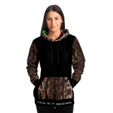 Exclusive Fake Snake Skin Leather with Colorful Samurai Luxury Unisex Fashion Hoodie