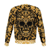 Absolutely Luxurious Gold Ornamental Baroque Style with Gold Skull - Fashion Luxury Sweatshirt