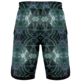 Light Emerald Green Marble Exclusive Design on Basketball Short