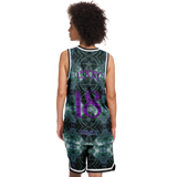 Light Emerald Green Marble Exclusive Design on Luxury Basketball Unisex Jersey & Shorts Set