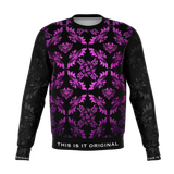Pink & Black Design with Black Ornamental Sleeve Style Luxury Fashion Sweatshirt