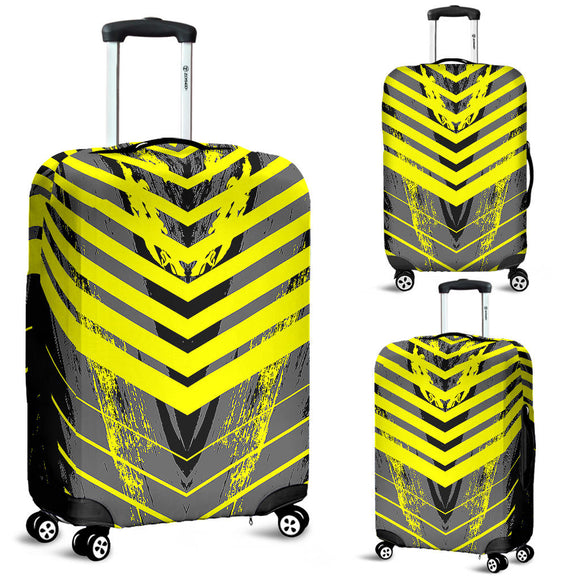 Racing Style Grey & Yellow Stripes Vibes Luggage Cover