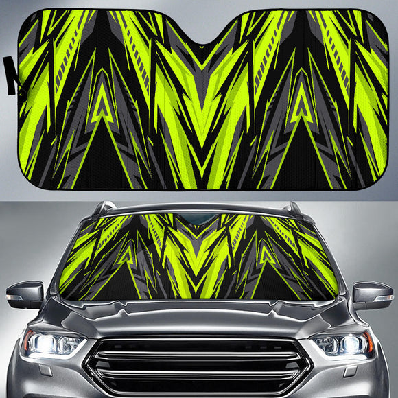 Racing Style Neon Green & Black Vibes Auto Sun Shades