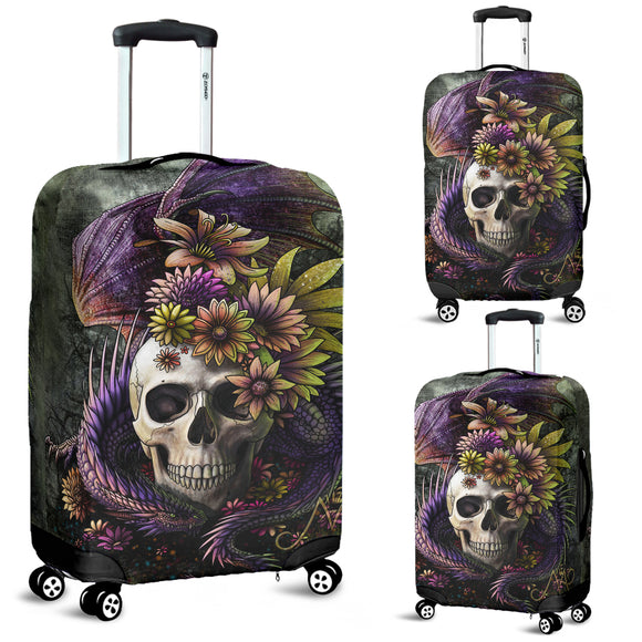 Skull And Dragon Luggage Cover