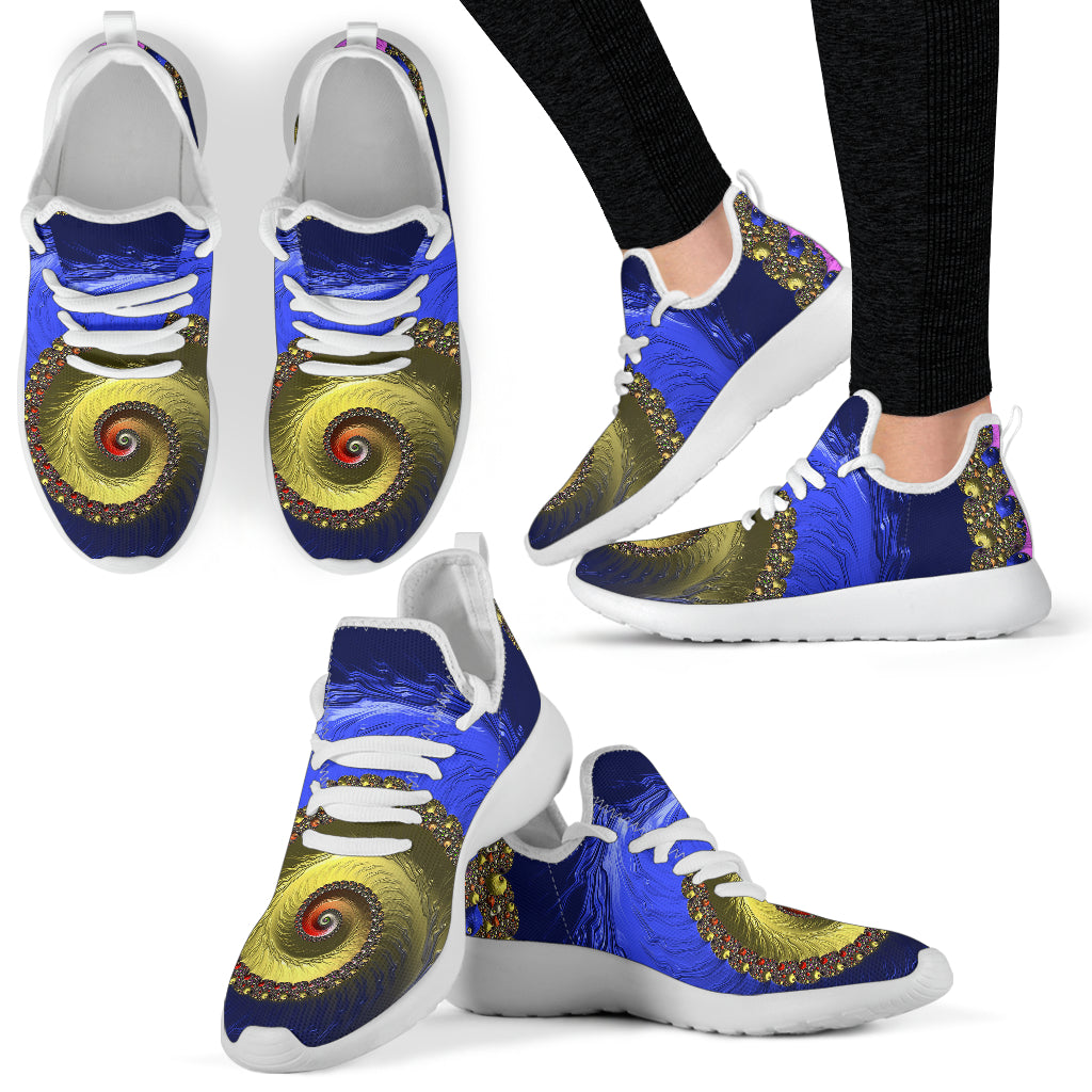 Psychedelic Blue Optical illusion Women's Sneakers