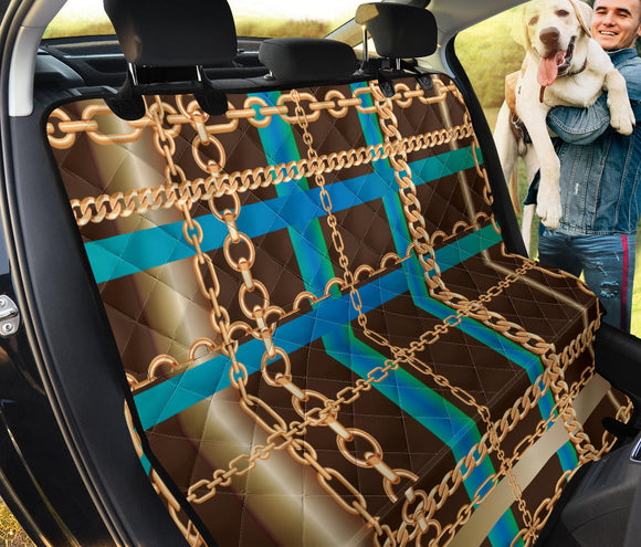 Blue Chain Pet Seat Cover