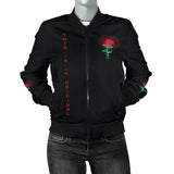 Women's bomber jacket perfect Neon Rose design & Detox toxic people