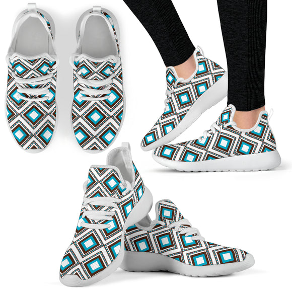 Magical Turquoise Mesh Knit Sneakers