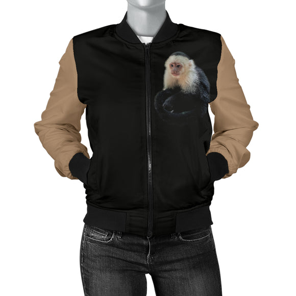 Lovely Monkey Capuchin Women's Bomber Jacket