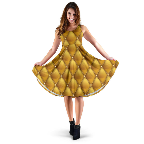 Exclusive Golden Pattern Women's Dress
