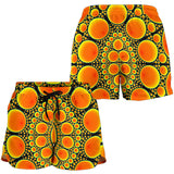 Neon Orange Sun Women's Shorts