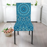 Sky Blue Mandala Dining Chair Slip Cover