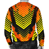Racing Urban Style Orange & Yellow Stripes Vibes Men's Sweater