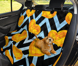 Golden Blue Hearts Lovers Pet Seat Cover