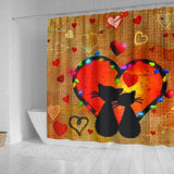 Cats Truly In Love Shower Curtain