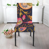 Royal Blue Paisley Dining Chair Slip Cover